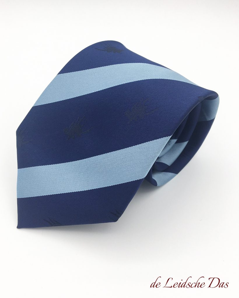Custom woven striped necktie in your house-style colors, tailor made neckties in your custom design