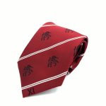 Tailor made club neckties with logo, custom woven club ties with unicorn clublogo