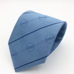 Personalized necktie with logo, custom woven in your custom made necktie design