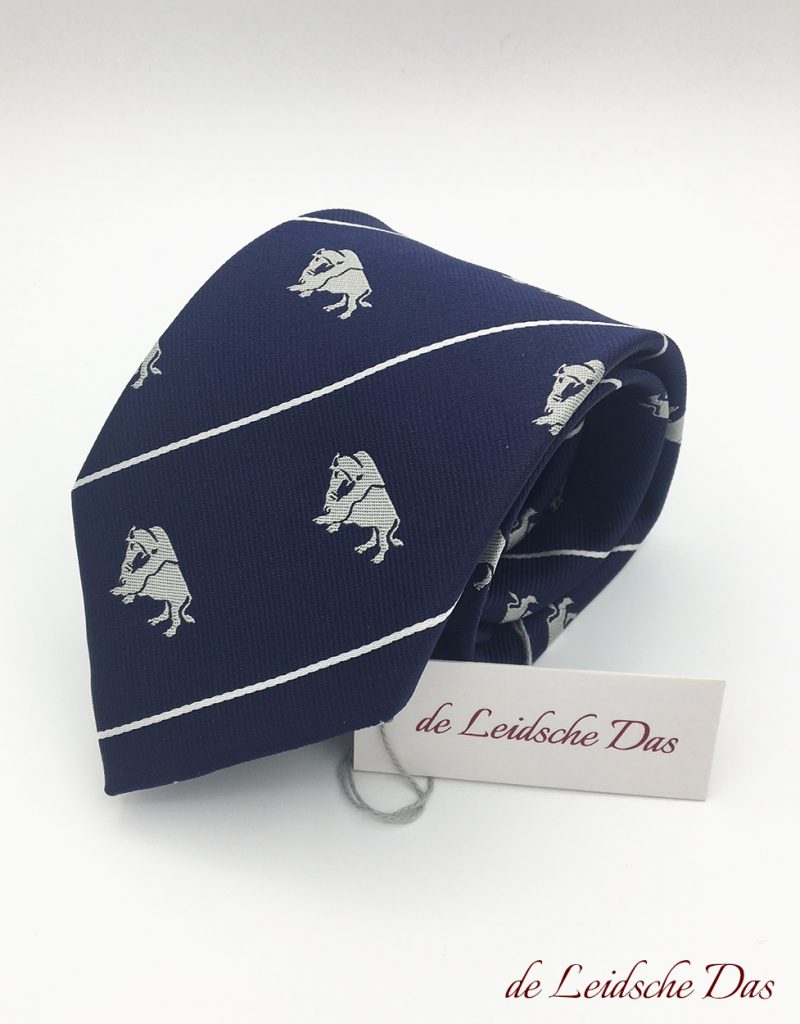 Custom made necktie with logo, personalized neckties made in a custom necktie design