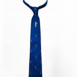 Tailor made necktie with logo, neckties with recurring logos in a custom necktie design