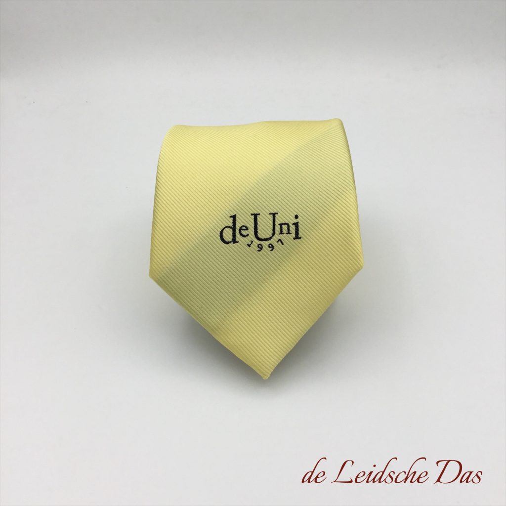 Custom designed and custom woven logo tie, these logo ties are not printed logo ties!