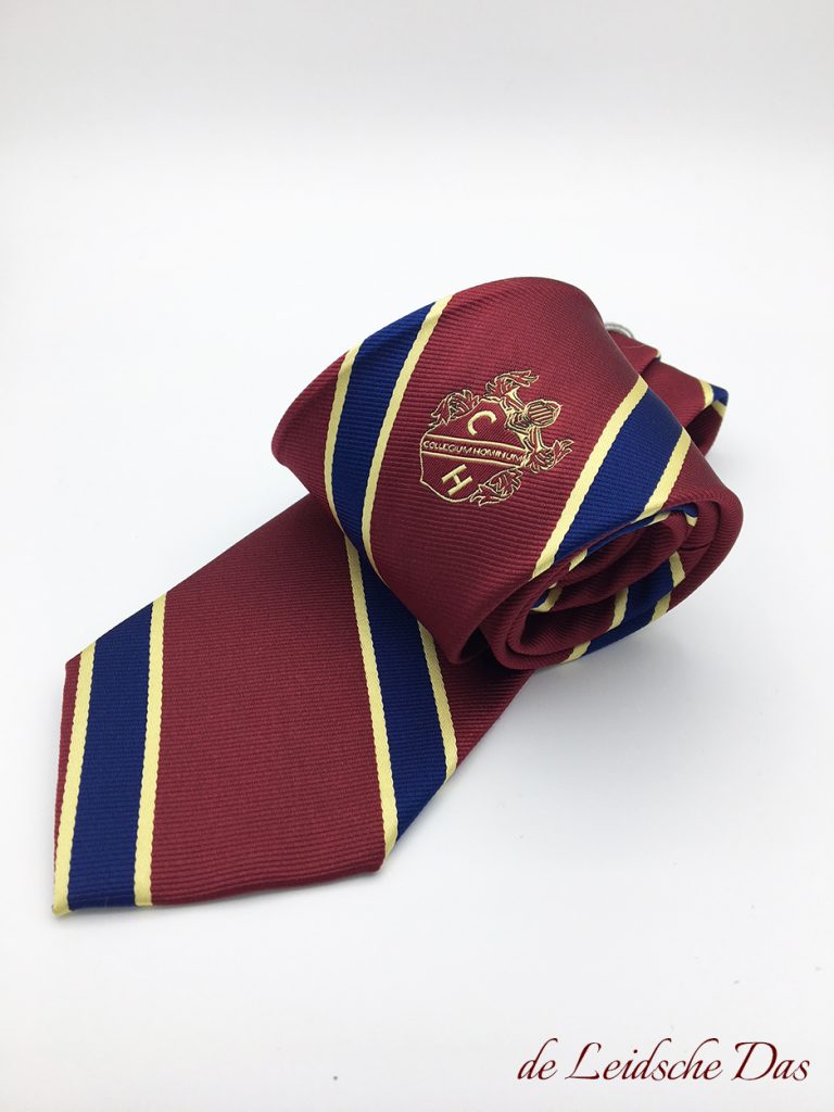 Neckties Made in your Personal Design, Neckties woven in a personalized necktie pattern with crest