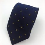 Corporate necktie custom woven with recurring logo, custom ties for your business