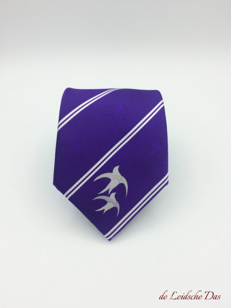 Purple Ties custom made with Club Logo