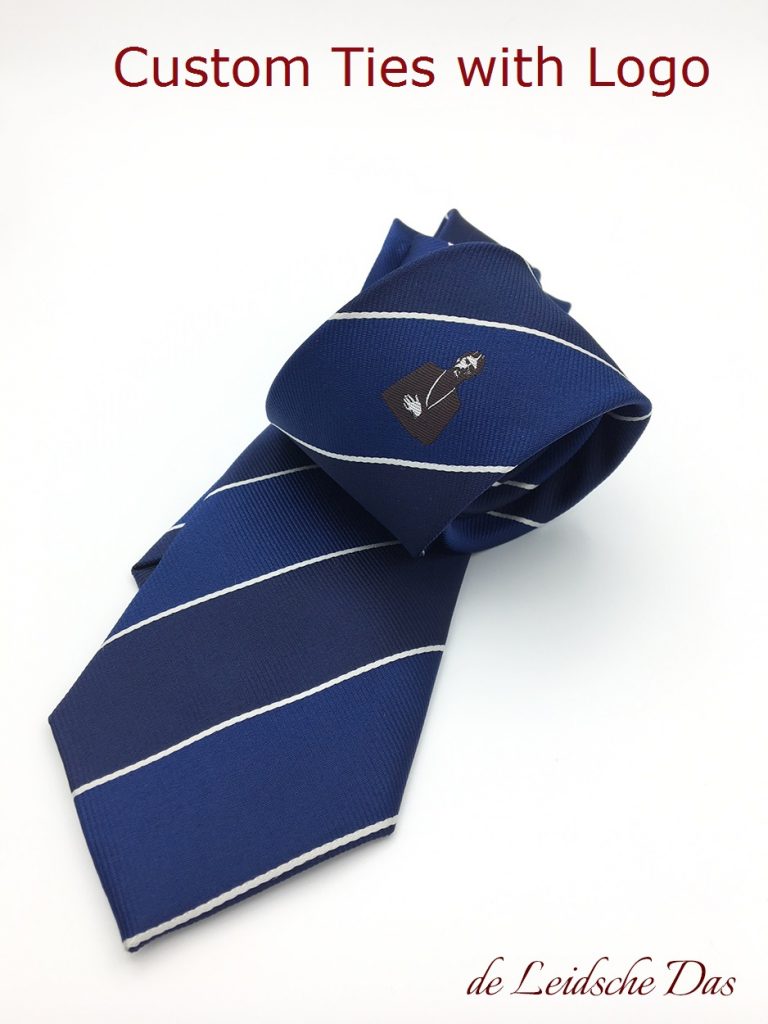 Necktie logo in center position - Custom ties designs