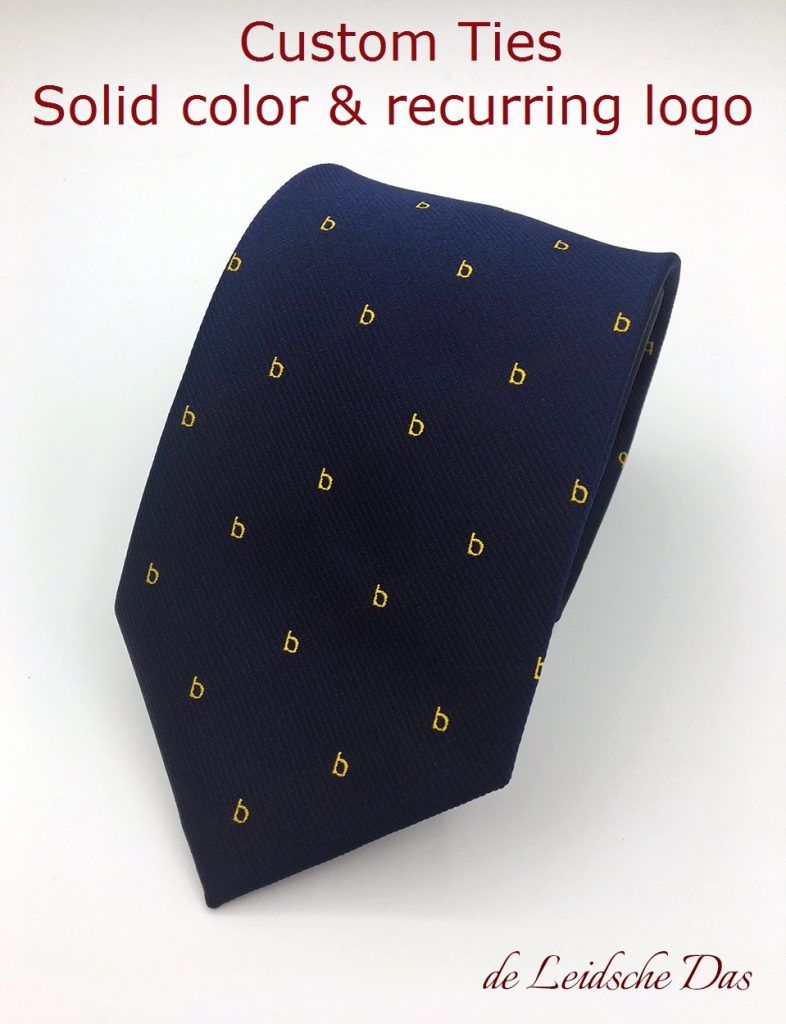 Solid color custom tie - Necktie with logo in custom design