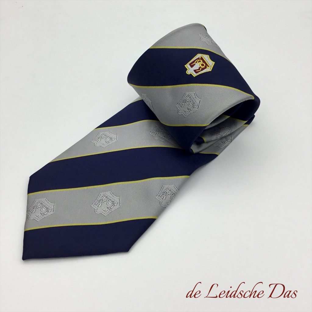 Your options for your club & company logo positions on your custom woven ties