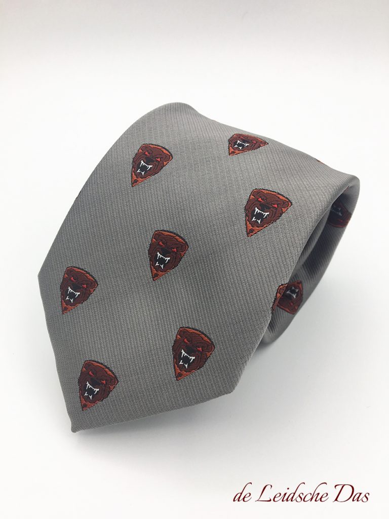 Original neckties with your club logo, custom woven ties, so not printed or embroidered!