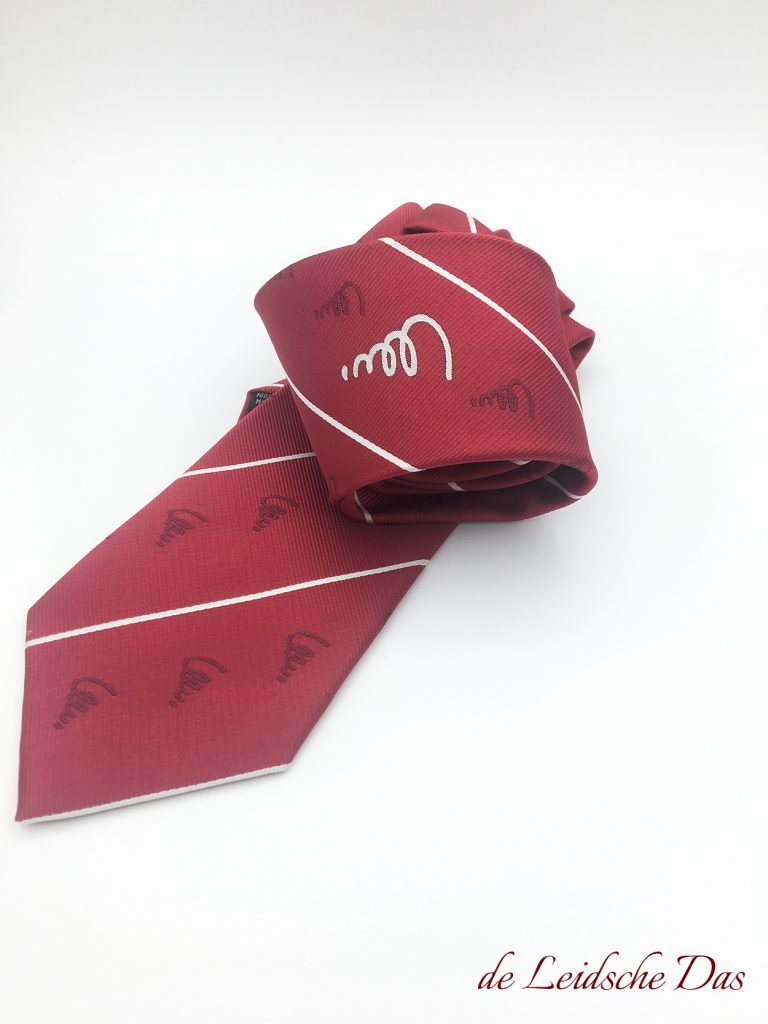 Custom-designed golf club neckties & sports club ties