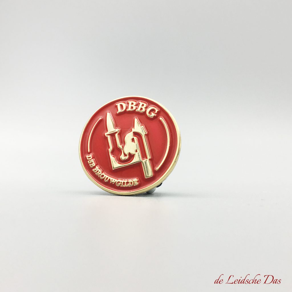 Customized lapel pins in enamel & gold plated, Custom-designed lapel pins with logo & text