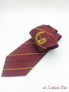 Custom designed association tie with logo, personalized custom woven logo ties