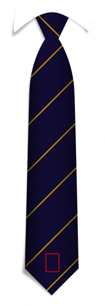 Custom woven promotional neckties with your logo at the tip, custom designed neckties