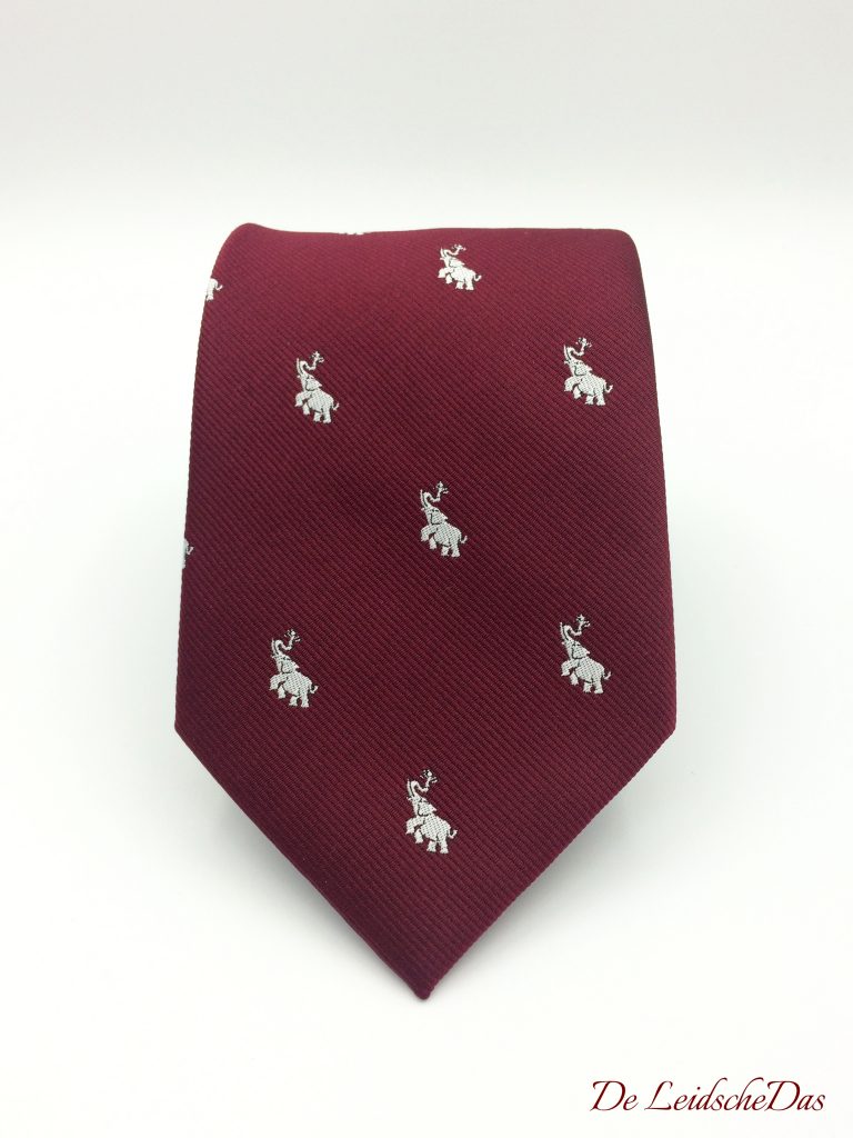 Custom necktie woven in a solid color with all over logo, woven neckties in a custom made design