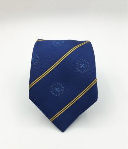 Tailor made fraternity ties with matching fraternity cufflinks and (self-tie) bow ties