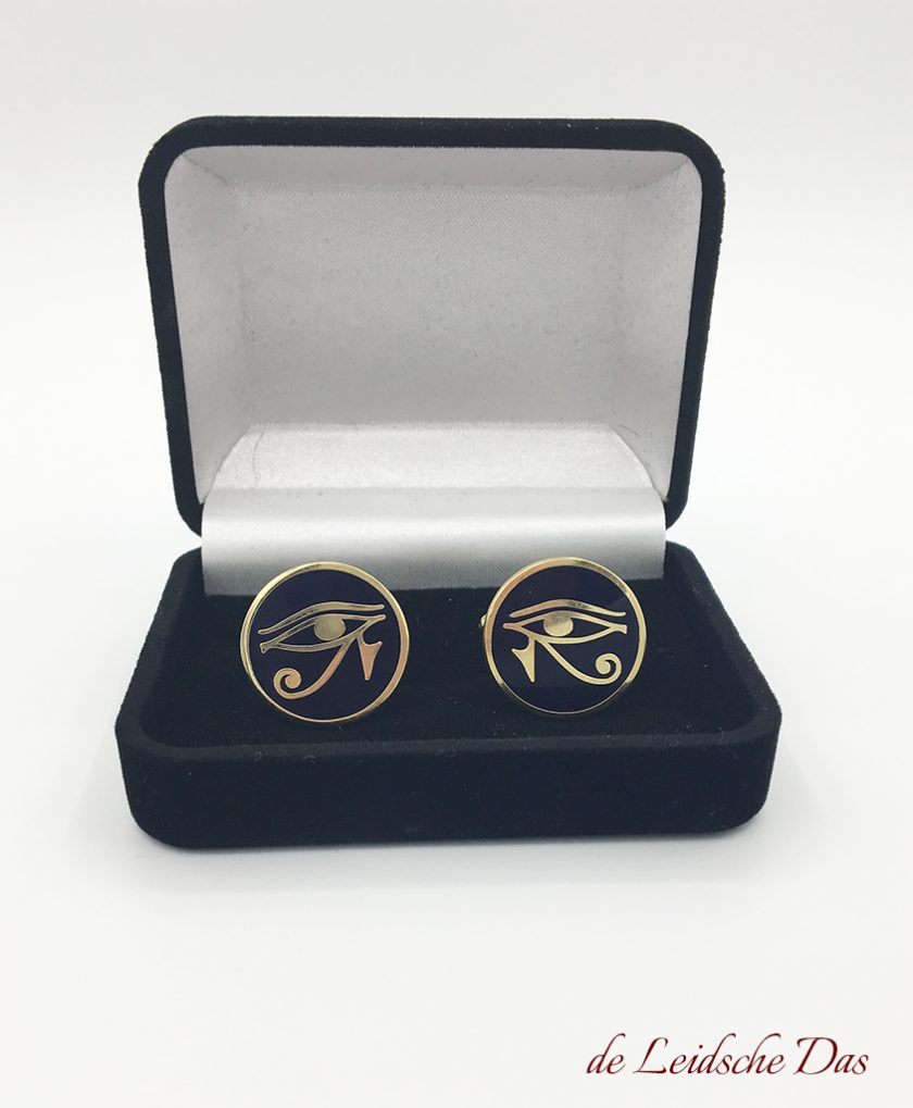 Horus eye symbol cufflinks, cufflinks made to order in your personalized cufflink design