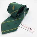 Fraternal neckties woven in a custom made necktie design with centered logo and recurring symbol