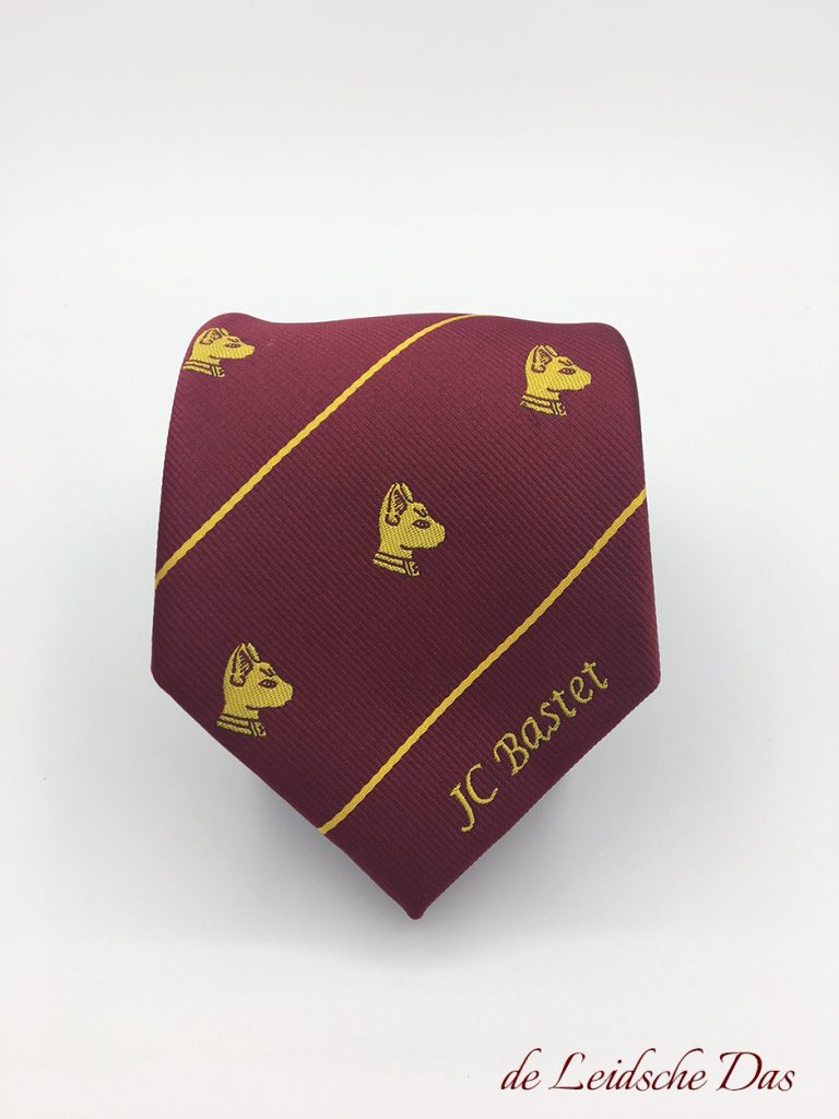 Tie a necktie with your own design, made by de Leidsche Das in pure silk or in high quality microfiber, matching the identity of your company or club