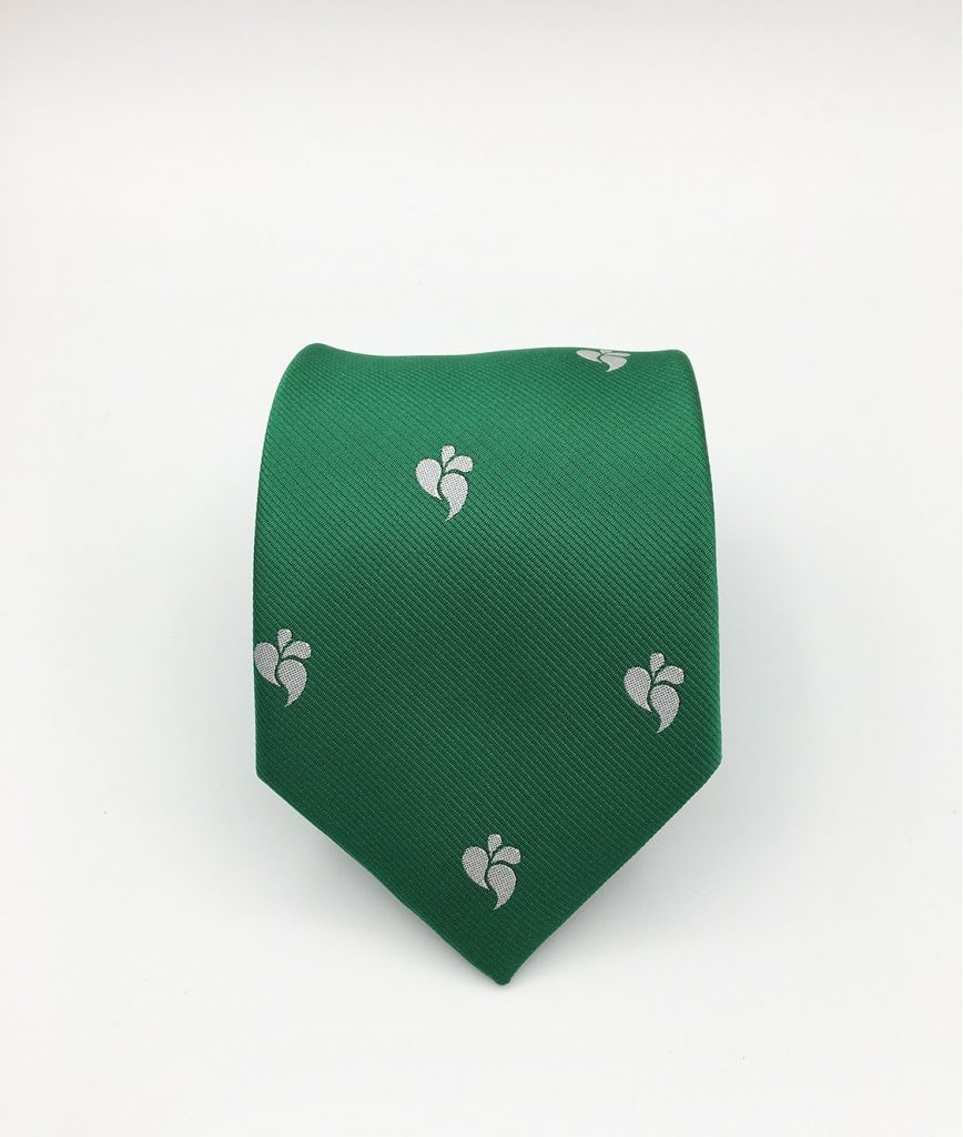 Custom silk tie with logos - custom woven silk ties made in a custom design to order